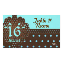Sweet Sixteen's Gift Place & Thank You Card-Cust. business cards