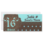 Sweet Sixteen's Gift Place &amp; Thank You Card-Cust. Rack Card Template