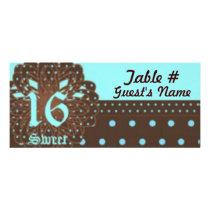 Sweet Sixteen's Gift Place & Thank You Card-Cust. rack cards