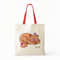 Sweet Sleeping Kitty Bag by elenaind Sweet Sleeping Kitty Bag