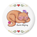 Sweet Sleeping Kitty magnets