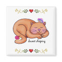 Sweet Sleeping Kitty magnets