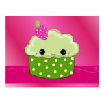 Sweet Smiley Face Cupcake Postcard