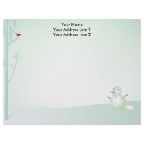Sweet Snowman Custom Letterhead