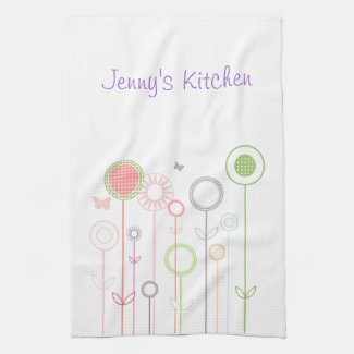 Sweet Spring Floral Tea Towel mojo_kitchentowel