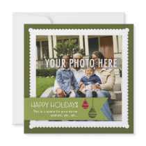 Sweet & Square : Custom Photo Holiday Card 2 Personalized Announcement