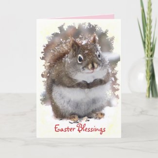 Sweet Squirrel Easter Greeting Card