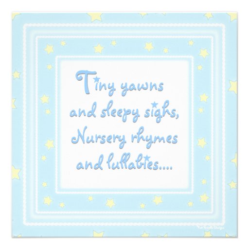 Sweet Stars Blue Baby Shower Invitation