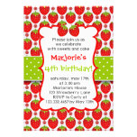 Sweet Strawberry Birthday Party Invitation