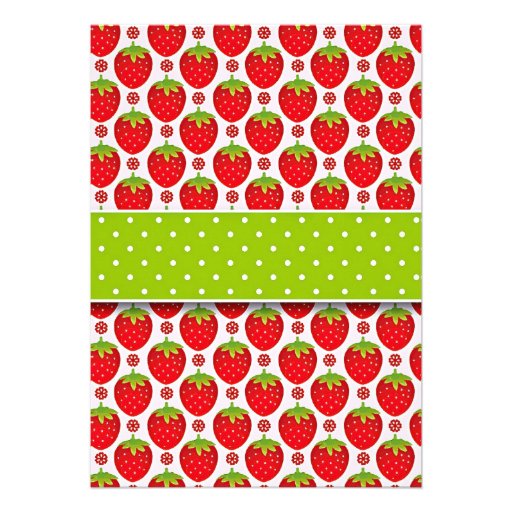 Sweet Strawberry Birthday Party Invitation