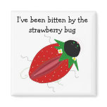 Sweet Strawberry Bug Fridge Magnet