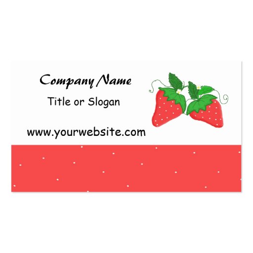 Sweet Strawberry Business Cards