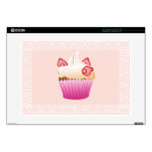 Sweet strawberry cupcake laptop skin
