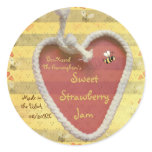 Sweet Strawberry Jam Round Sticker Sweet Strawberry Jam Round Sticker