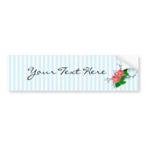 Sweet Stripes and Roses Bumper Stickers