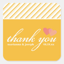 Sweet Stripes Personalized Thank You Sticker stickers