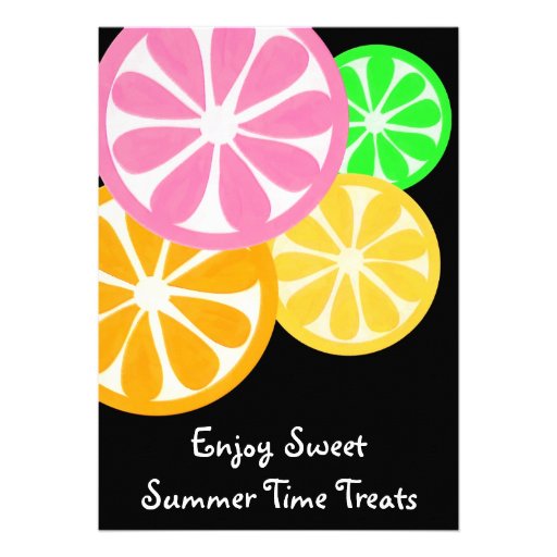 Sweet Summer Time Treats Party Invite