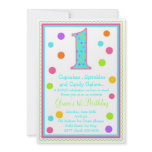 Sweet Surprise 1st  Birthday Invitation