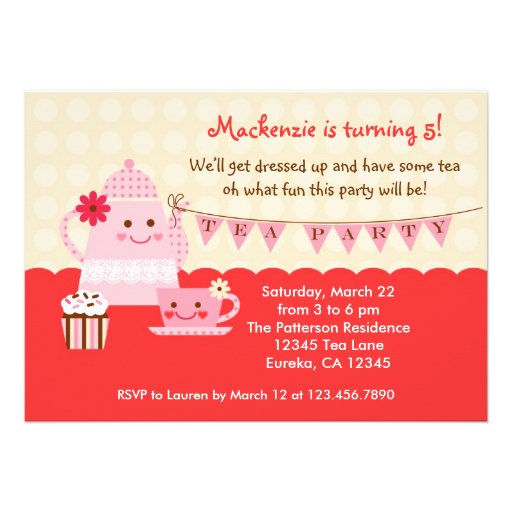 Sweet Tea Birthday Party Invitation