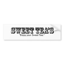 sweet-teas, "Enjoy your Sweet Tea." bumper stickers