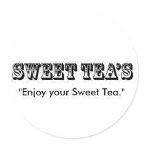 sweet-teas, "Enjoy your Sweet Tea." stickers