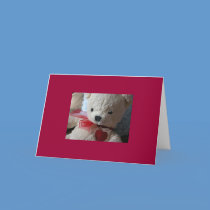 Sweet Teddy Bear sending Love -  Card