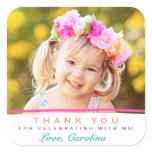 Sweet Thank You Photo Birthday Stickers