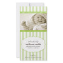 Sweet Ticking Stripe Birth Announcement Photo Card photo cards