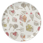Sweet Tooth Quirky Treats pattern. Plate