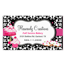 Sweet Treats and Damask Bakery Business Card