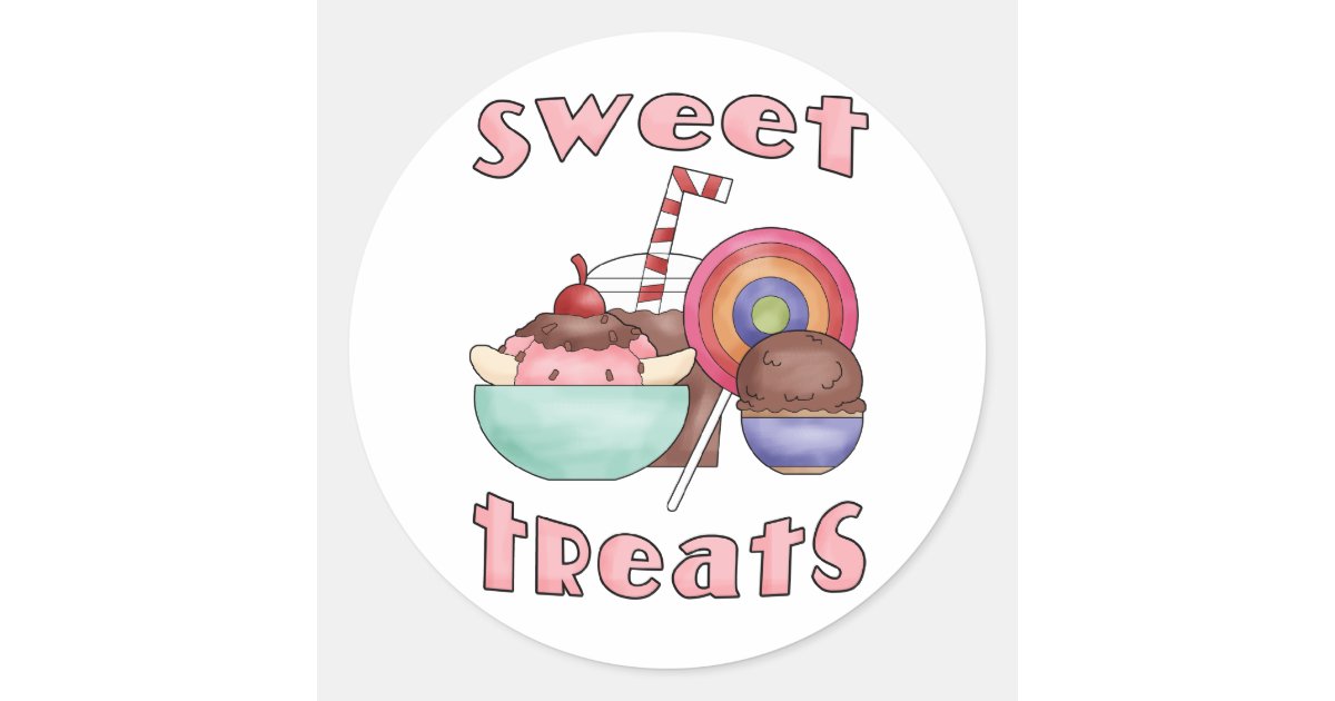 Sweet Treats Classic Round Sticker Zazzle
