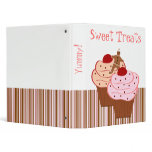 Sweet Treats Cupcakes and Gingerbread Recipe Book Vinyl Binder