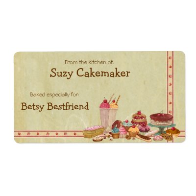 Sweet Treats Personalized Labels Custom Shipping Labels