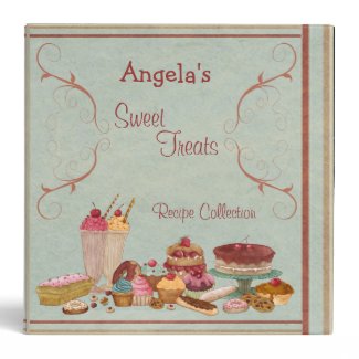 Sweet Treats Recipe Collection 3 Ring Binder