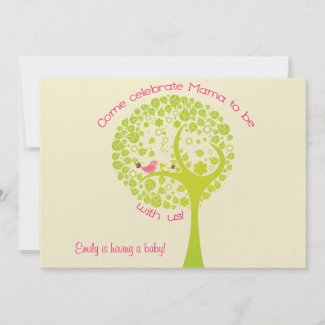 Sweet Tree Baby Invitation invitation