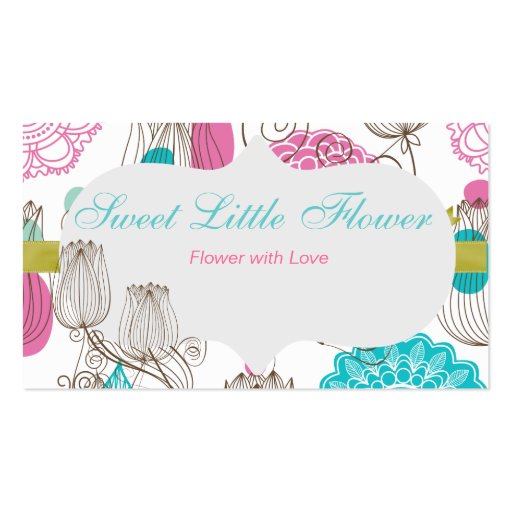 Sweet Tulip Flowers Business Card (front side)