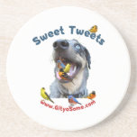 Sweet Tweets Bird Dog Beverage Coaster