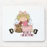 sweet valentine blonde little girl cutie mousepad