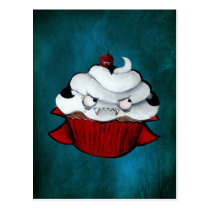 artsprojekt, cute vampire, vampire gift, halloween, halloween cupcake, cute halloween, cupcake, halloween gift, kawaii, vampire, cute, kawaii cupcake, sweet halloween, halloween design, halloween idea, trick or treat, kawaii vampire, kawaii halloween, halloween present, vampire present, cupcake gift, cupcake present, Postcard with custom graphic design