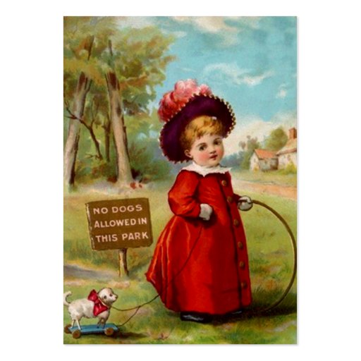 Sweet Victorian Style Gift Tags ~ Miss Dog-Walker Business Cards