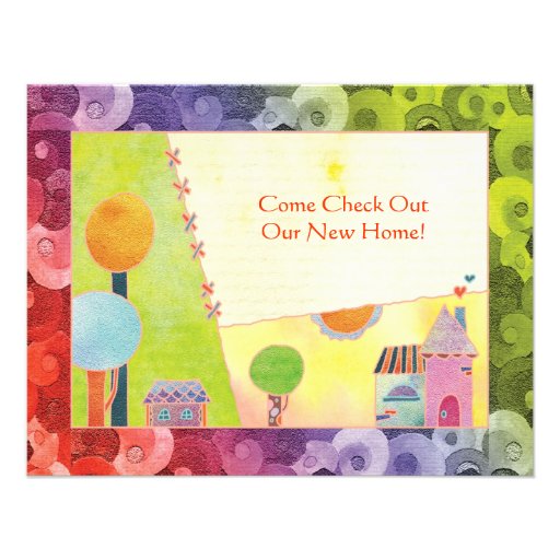 Sweet Village New Home Party Invitations