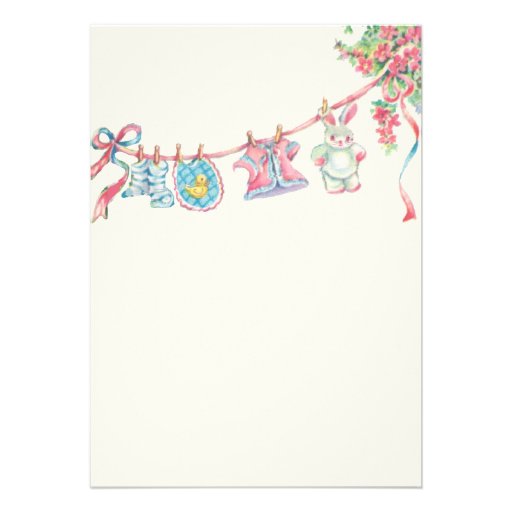 Sweet Vintage baby shower invitations