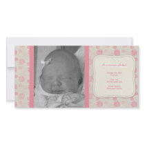 Sweet Vintage Floral Birth Announcement photo cards
