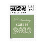 Sweet Vintage Graduation Postage Stamp - Green stamps