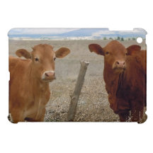 Sweet Western Friendly Red Cows Case For The iPad Mini