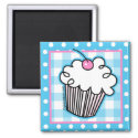 Sweet White Cupcake Kitchen Magnet magnet