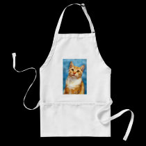 Sweet William - Orange Tabby Cat Art aprons