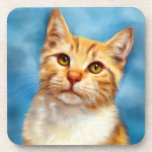 Sweet William - Orange Tabby Cat Art Drink Coaster