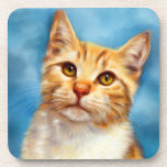 Sweet William - Orange Tabby Cat Art Coaster