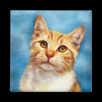 Sweet William - Orange Tabby Cat Art magnets